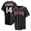 LA.Angels #14 Logan O'Hoppe Player Black Fashion Out Home Game Hdoa Stitched Jerseys