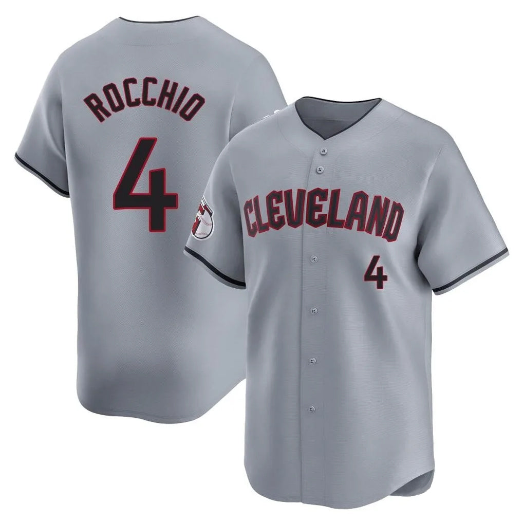 C.Guardians #4 Brayan Rocchio Player Gray Road Limited Home Hdoa Stitched Jerseys