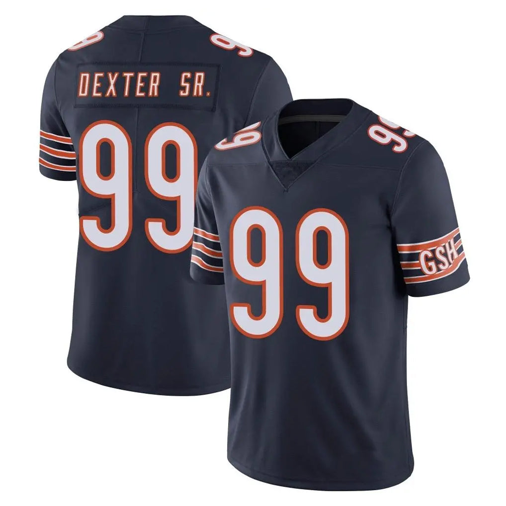C.Bears #99 Gervon Dexter Sr. Player Navy Vapor Untouchable Limited Home Game Hdoa Stitched Jerseys