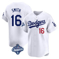 LA.Dodgers #16 Will Smith Player White World Series Meet Limited Home Hdoa Stitched Jerseys