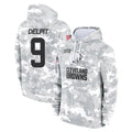 C.Browns #9 Grant Delpit Player Arctic Camo Salute to Service Hoodies Limited Game Hdoa Stitched Jerseys