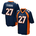 D.Broncos #27 J.K. Dobbins Player Navy Game Hdoa Stitched Jerseys