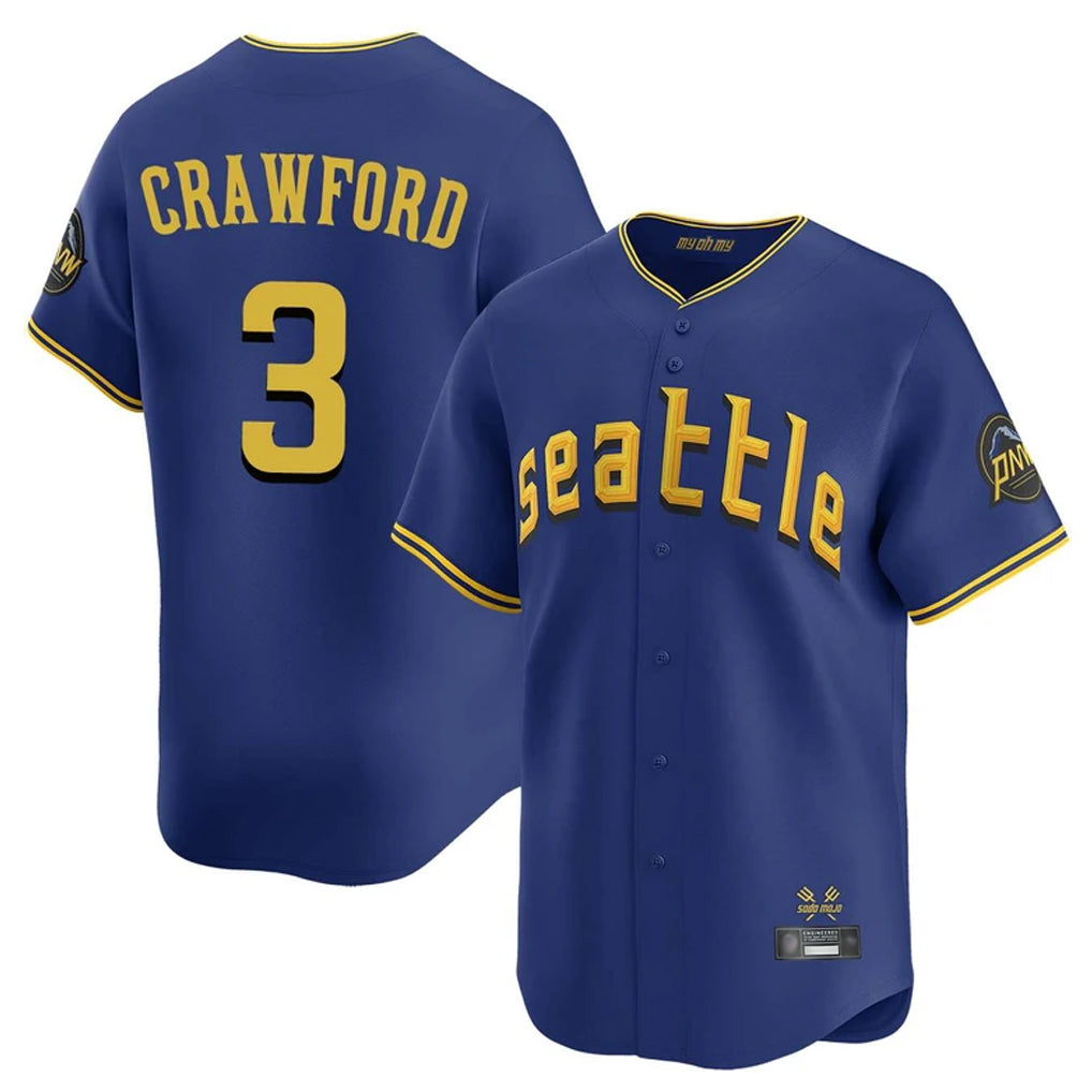 S.Mariners #3 J.P. Crawford Player Royal City Connect Home Limited Hdoa Stitched Jerseys