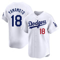 LA.Dodgers #18 Yoshinobu Yamamoto Player White Limited Home Hdoa Stitched Jerseys
