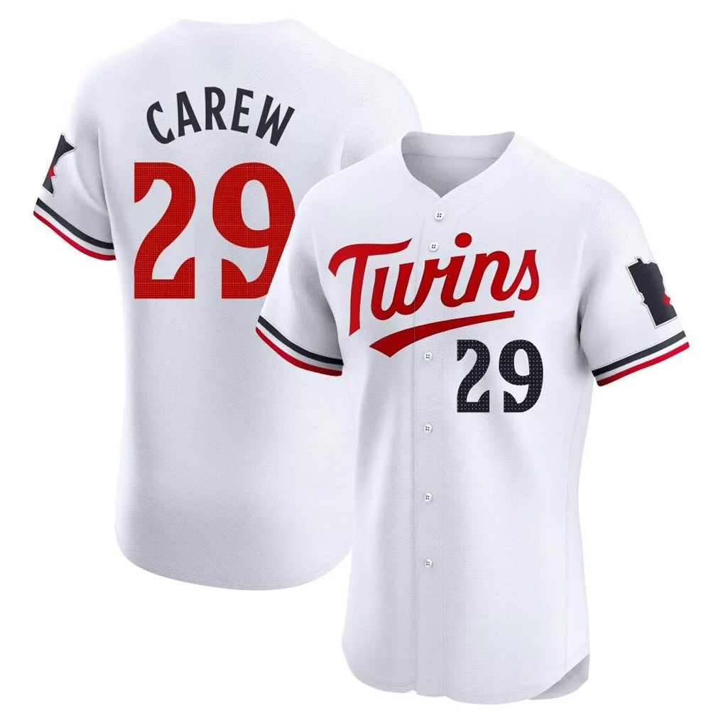 M.Twins #29 Rod Carew Player White Home Limited Elite Hdoa Stitched Jerseys