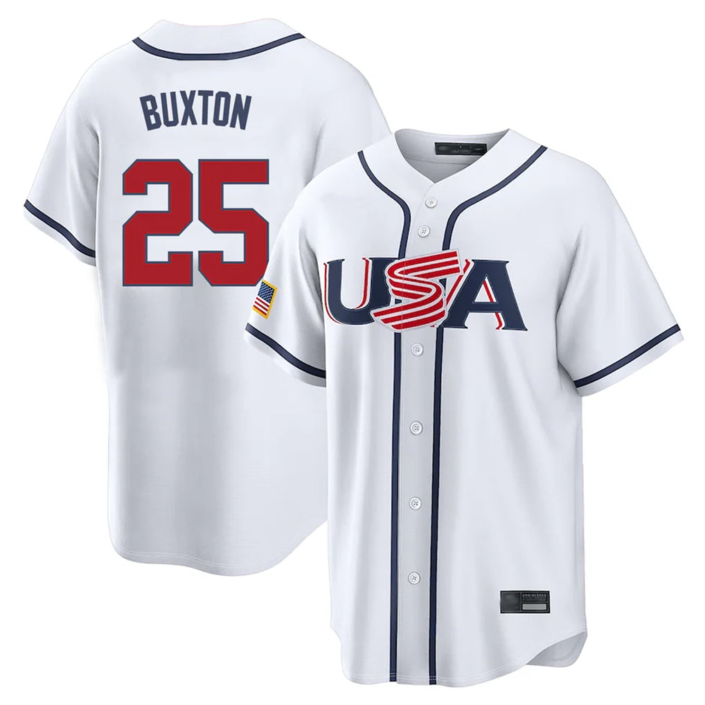 M.Twins #25 Byron Buxton Player White USA 2026 World Classic Limited Home Hdoa Stitched Jerseys