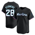 M.Marlins #28 Kyle Stowers Player Black  Home Limited Hdoa Stitched Jerseys