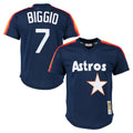 H.Astros #7 Craig Biggio Player Navy Mitchell & Ness Cooperstown Mesh Limited Hdoa Stitched Jerseys
