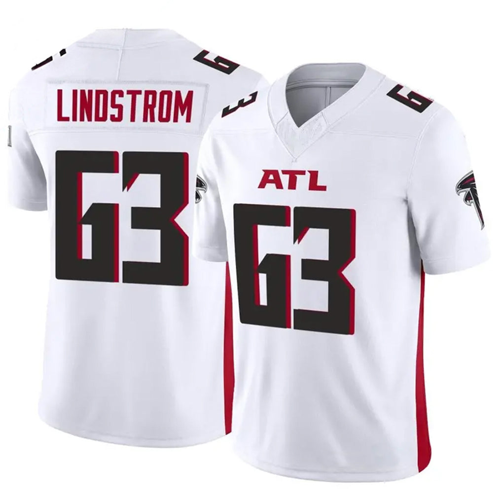A.Falcons #63 Chris Lindstrom Player White Vapor F.U.S.E. Limited Elite Hdoa Stitched Jerseys