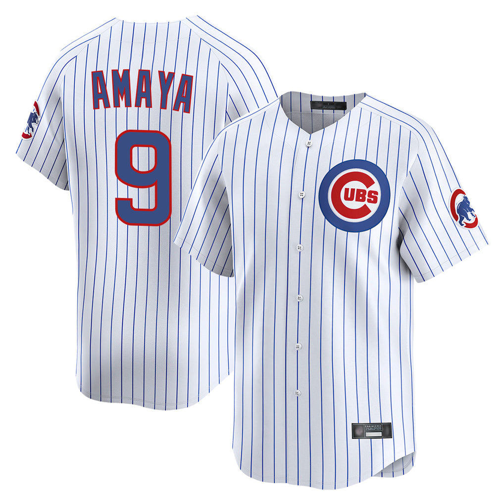 C.Cubs #9 Miguel Amaya Player White Limited Home Game Hdoa Stitched Jerseys