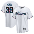 M.Marlins #39 Eury Perez Player White  Home Game Hdoa Stitched Jerseys