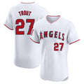 LA.Angels #27 Mike Trout Player White Limited Elite Hdoa Stitched Home Jerseys