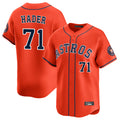 H.Astros #71 Josh Hader Player Orange Home Limited Hdoa Stitched Jerseys