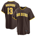 S.Diego Padres #13 Manny Machado Player Brown Alternate Replica Game Hdoa Stitched Jerseys