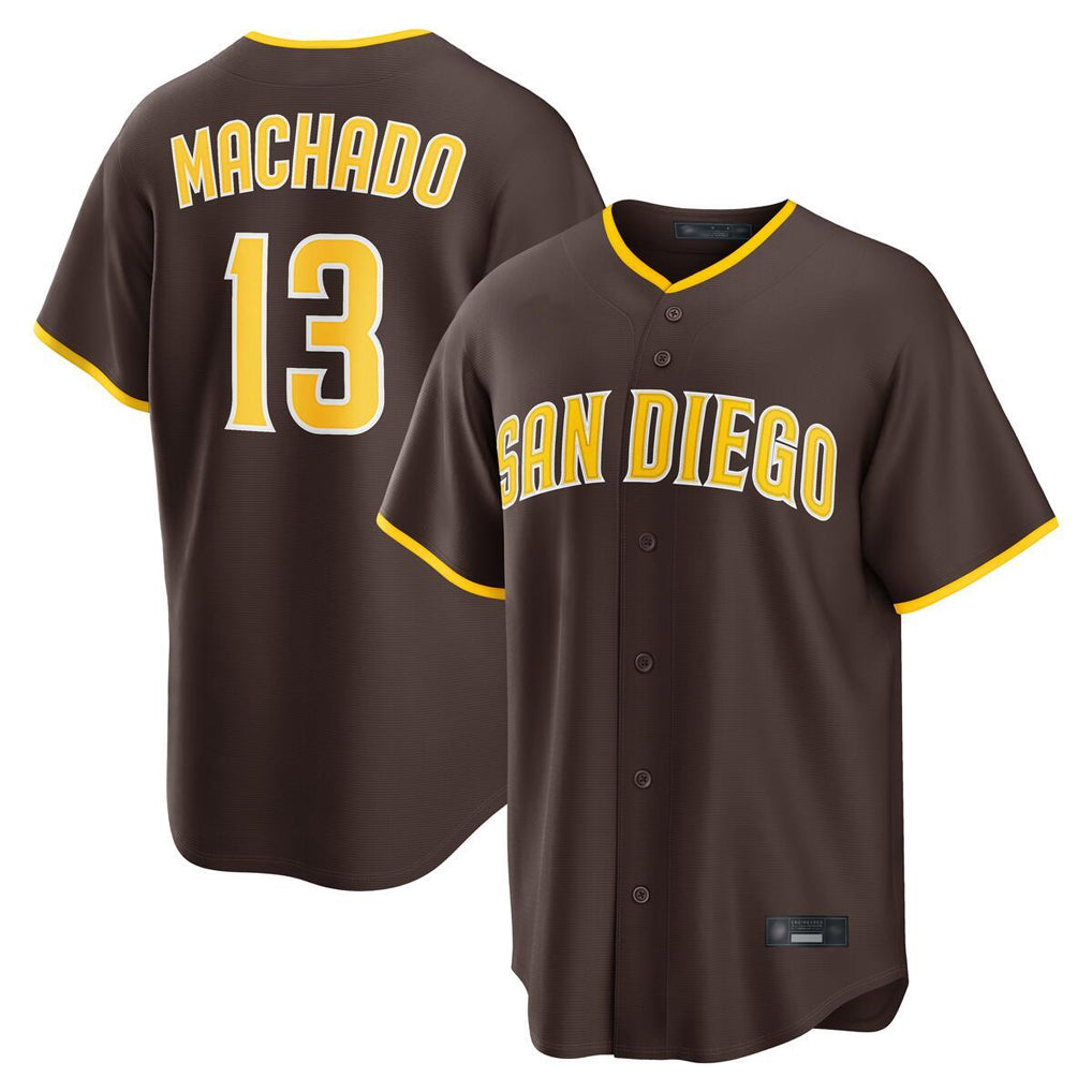 S.Diego Padres #13 Manny Machado Player Brown Alternate Replica Game Hdoa Stitched Jerseys