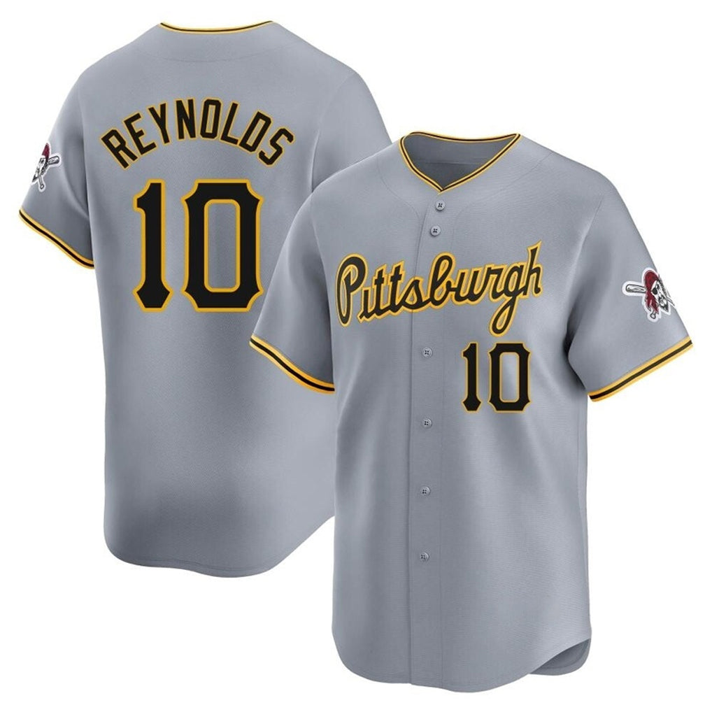 P.Pirates #10 Bryan Reynolds Player Gray Road Home Limited Hdoa Stitched Jerseys
