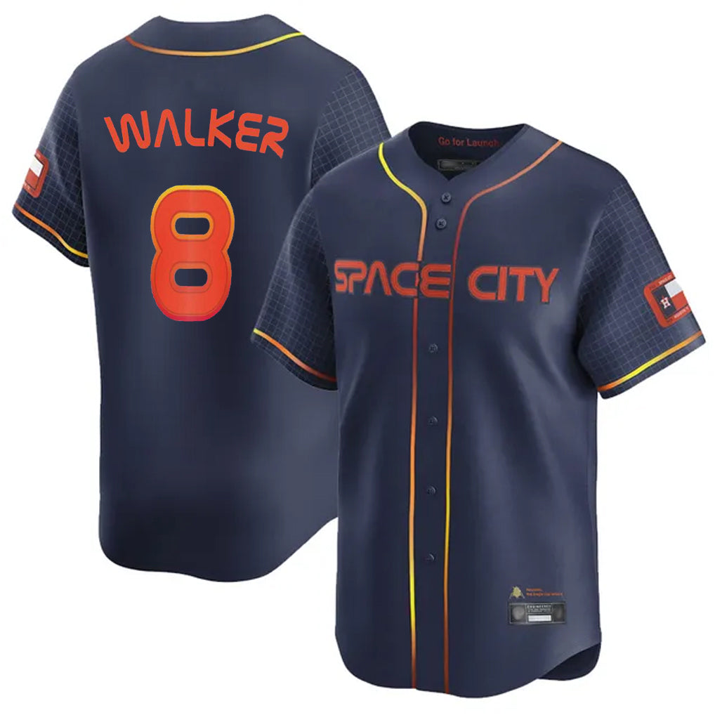 H.Astros #8 Christian Walker Player Navy City Connect Home Limited Hdoa Stitched Jerseys
