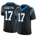 C.Panthers #17 Xavier Legette Player Black Vapor F.U.S.E. Limited Home Game Hdoa Stitched Jerseys