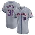 NY.Mets #31 Mike Piazza Player Gray Road Limited Elite Home Hdoa Stitched Jerseys