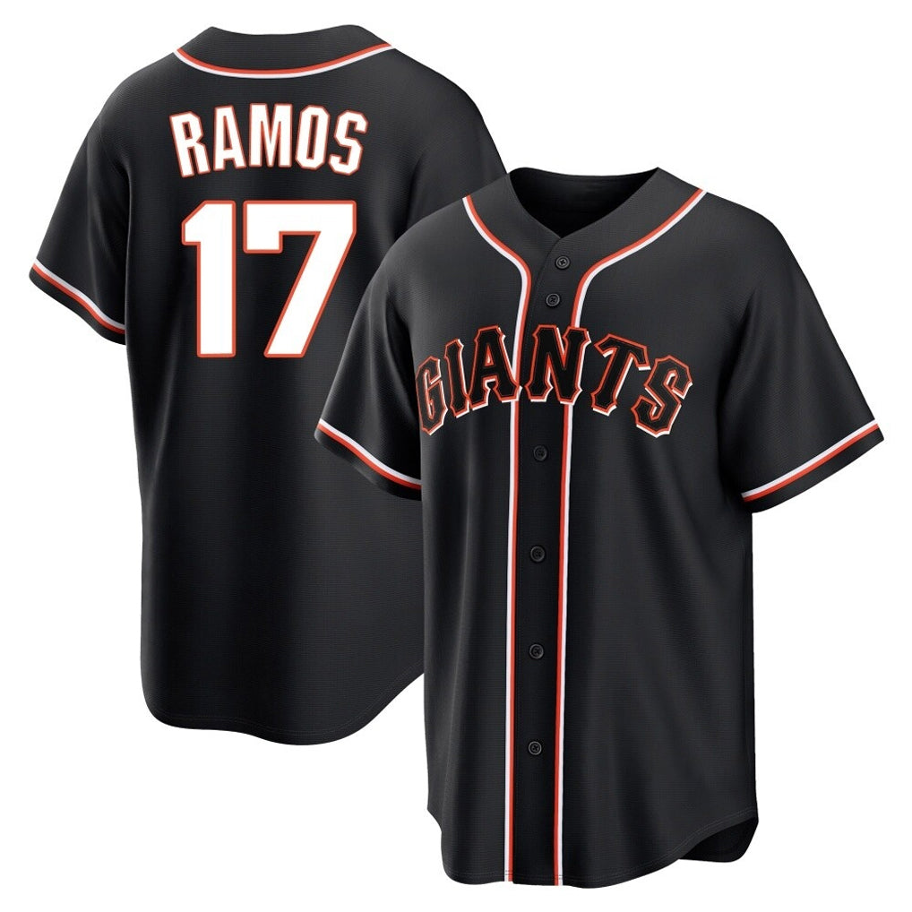 SF.Giants #17 Heliot Ramos Player Black Fashion Out Home Limited Hdoa Stitched Jerseys