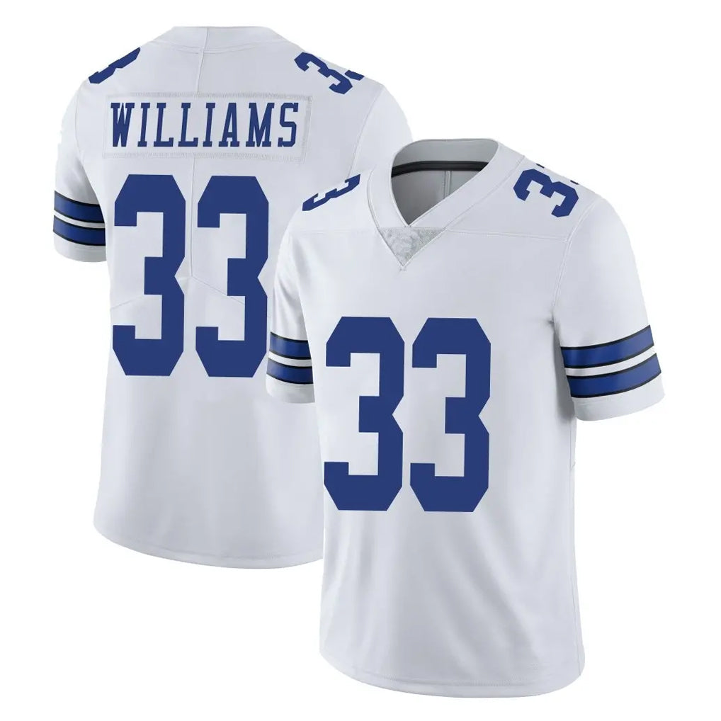 D.Cowboys #33 Javonte Williams Player White Vapor Untouchable Limited Home Game Hdoa Stitched Jerseys