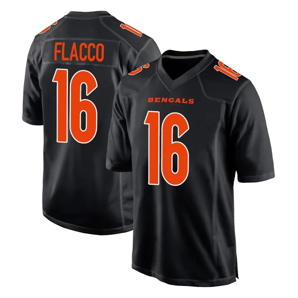 C.Bengals #16 Joe Flacco Player Black Fashion Game Hdoa Stitched Jerseys
