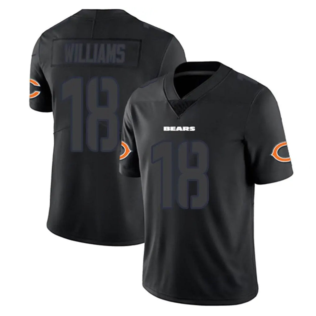 C.Bears #18 Caleb Williams Player Black Impact Limited Game Hdoa Stitched Jerseys
