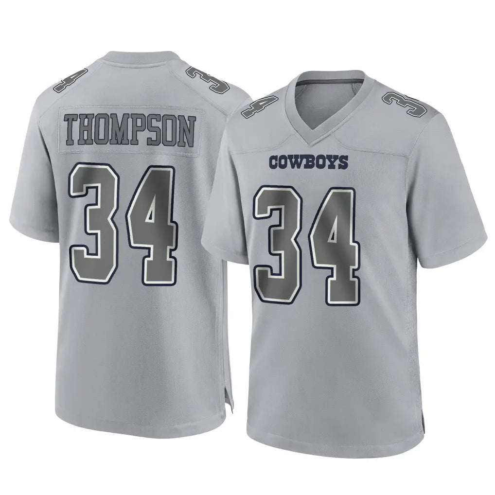D.Cowboys #34 Jalen Thompson Player Gray Atmosphere Fashion Home Game Hdoa Stitched Jerseys