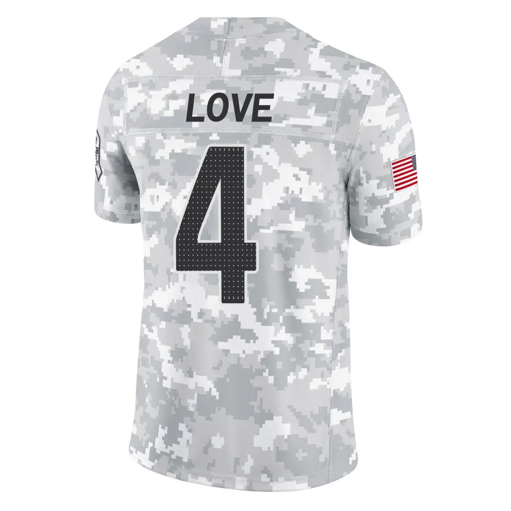 A.Cardinals #4 Jeremiyah Love Player Camo Salute to Service Limited Home Hdoa Stitched Jerseys