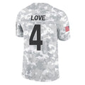 A.Cardinals #4 Jeremiyah Love Player Camo Salute to Service Limited Home Hdoa Stitched Jerseys