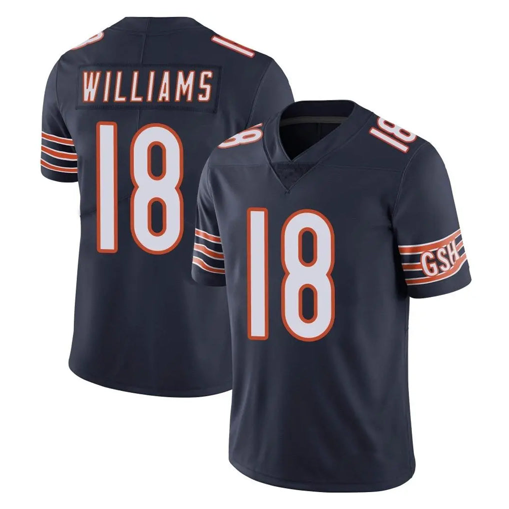 C.Bears #18 Caleb Williams Player Navy Vapor Untouchable Limited Home Game Hdoa Stitched Jerseys