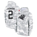 C.Panthers #2 Michael Jackson Player Arctic Camo Salute to Service Pullover Hoodies Limited Game Hdoa Stitched Jerseys