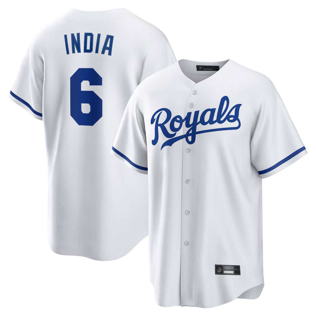 KC.Royals #6 Jonathan India Player White Home Game Hdoa Stitched Jerseys