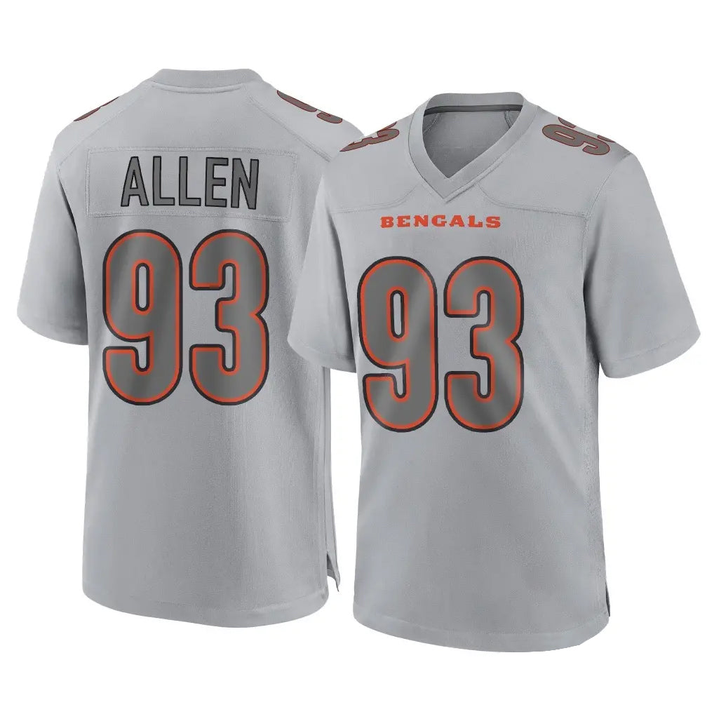 C.Bengals #93 Jonathan Allen Player Gray Atmosphere Fashion Game Hdoa Stitched Jerseys