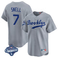 LA.Dodgers #7 Blake Snell Player Gray Game Limited World Series Meet Home Hdoa Stitched Jerseys