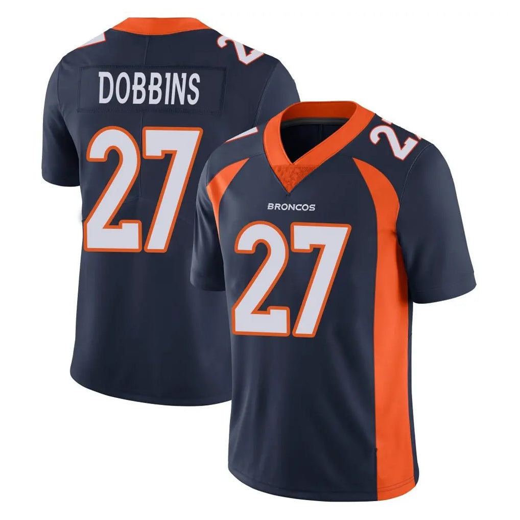 D.Broncos #27 J.K. Dobbins Player Navy Vapor Untouchable Limited Game Hdoa Stitched Jerseys