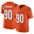 C.Bengals #90 Kris Jenkins Jr Player Orange Vapor F.U.S.E. Limited Home Game Hdoa Stitched Jerseys