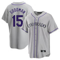 C.Rockies #15 Hunter Goodman Player Gray Game Home Hdoa Stitched Jerseys