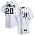 D.Tigers #20 Spencer Torkelson Player White Home Game Hdoa Stitched Jerseys