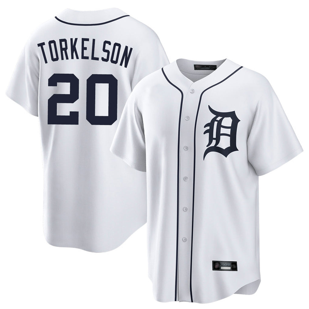D.Tigers #20 Spencer Torkelson Player White Home Game Hdoa Stitched Jerseys
