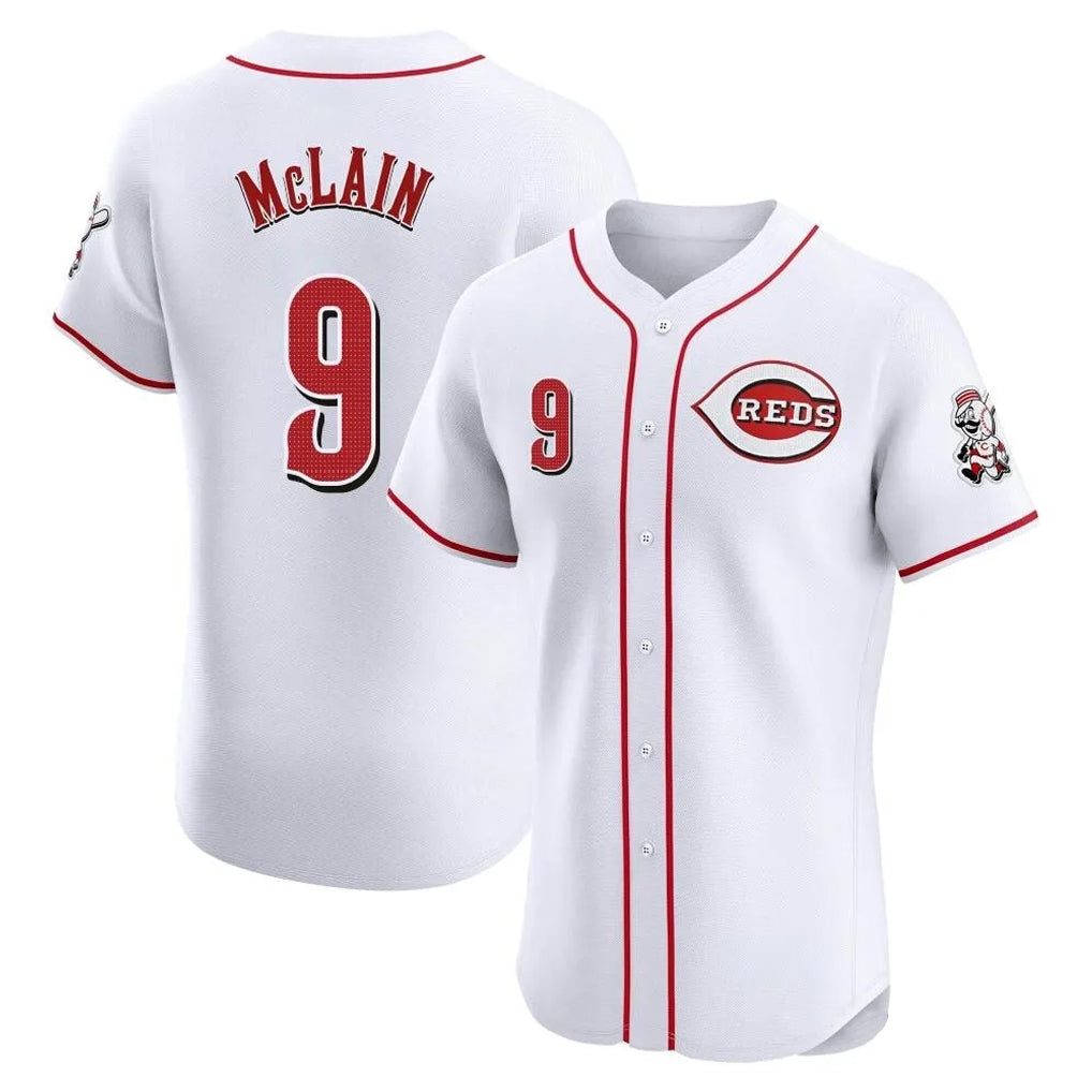 C.Reds #9 Matt McLain Player White Limited Elite Home Hdoa Stitched Jerseys