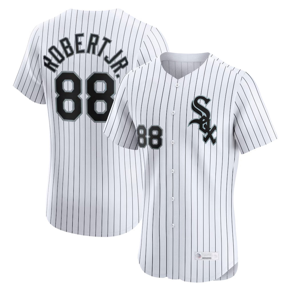 C.White Sox #88 Luis Robert Jr Player White Stripe Limited Elite Home Hdoa Stitched Jerseys