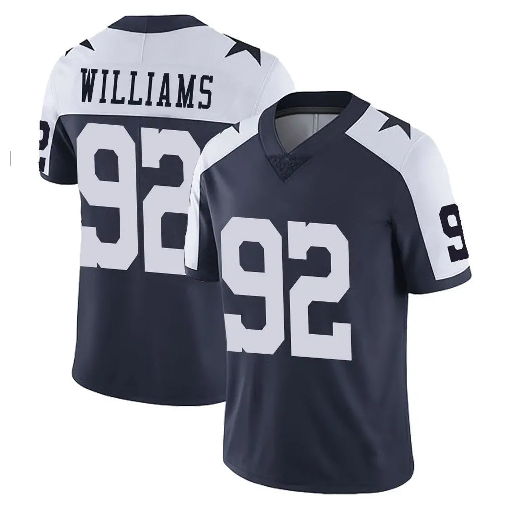 D.Cowboys #92 Quinnen Williams Player Navy-White Limited Alternate Vapor Untouchable Home Game Hdoa Stitched Jerseys