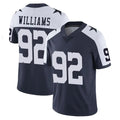 D.Cowboys #92 Quinnen Williams Player Navy-White Limited Alternate Vapor Untouchable Home Game Hdoa Stitched Jerseys
