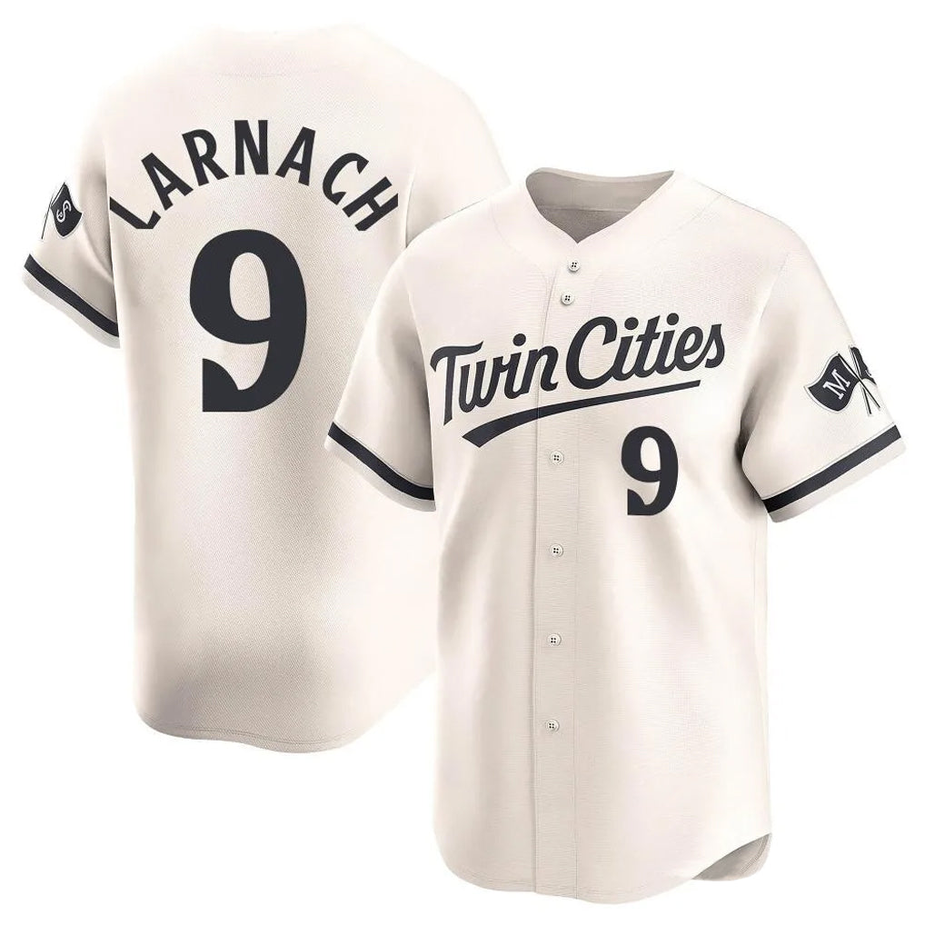 M.Twins #9 Trevor Larnach Player Cream Home Limited Hdoa Stitched Jerseys