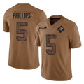 C.Panthers #5 Jaelan Phillips Player Brown Salute to Service Limited Hdoa Stitched Jerseys