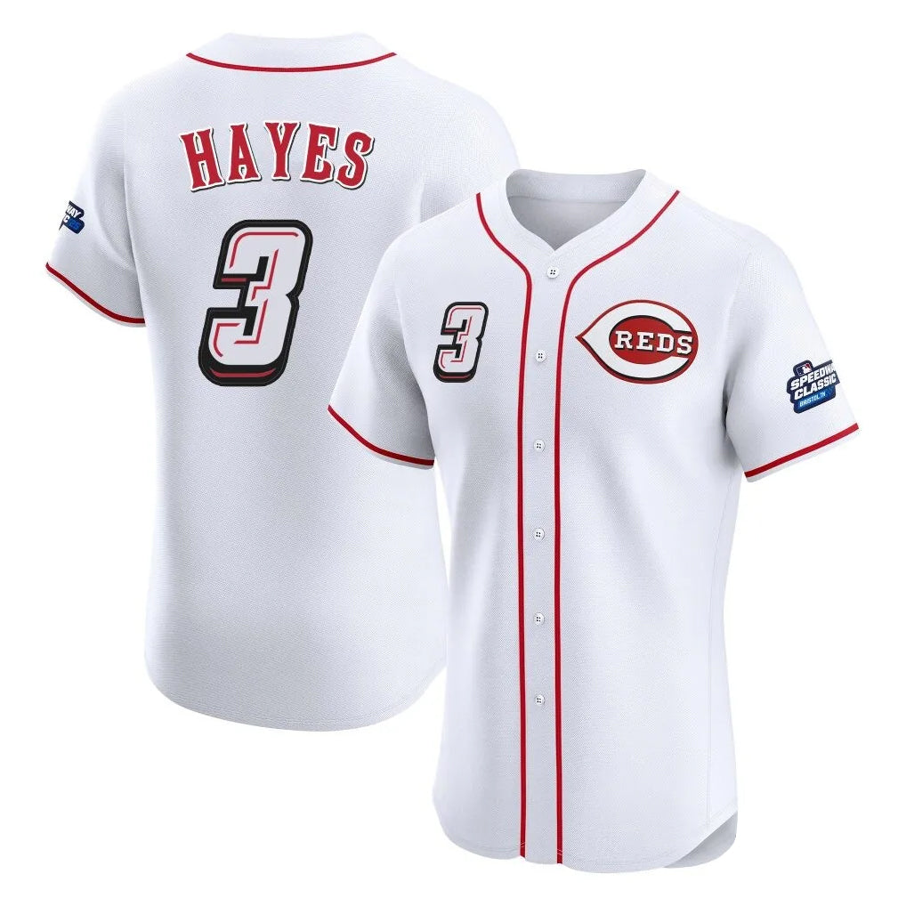 C.Reds #3 Ke'Bryan Hayes Player White Speedway Classic Limited Elite Home Hdoa Stitched Jerseys
