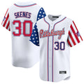 P.Pirates #30 Paul Skenes Player White 2025 Independence Day Vapor Premier Limited Hdoa Stitched Jerseys