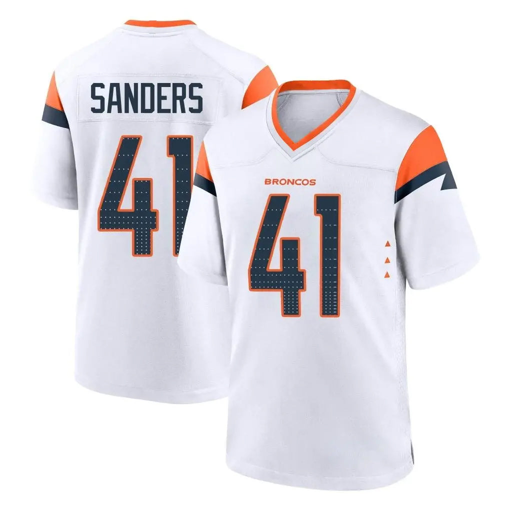 D.Broncos #41 Drew Sanders Player White Home Game Hdoa Stitched Jerseys