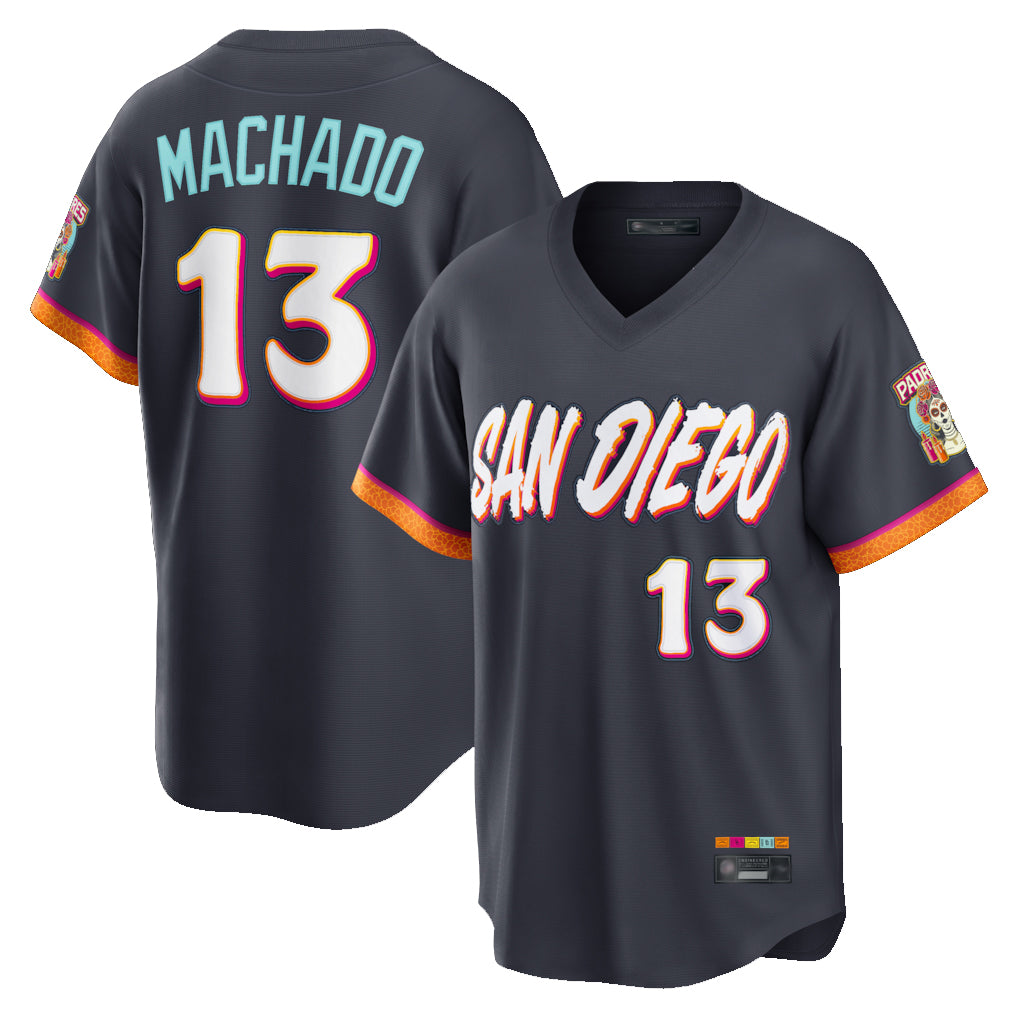 S.Diego Padres #13 Manny Machado Player Obsidian 2026 City Connect Home Game T-shirt Hdoa Stitched Jerseys